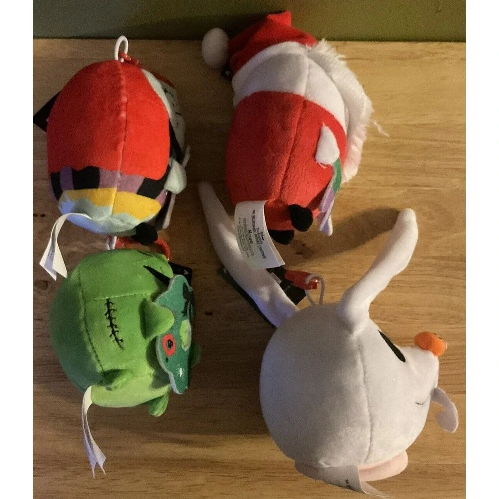 Disney Tim Burton's NBC Holiday Plush‎ Clips, Set Of 4, Jack, Sally, Zero